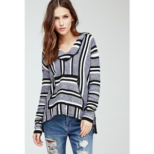 Baja Hoodie Drug Rug Blue and White